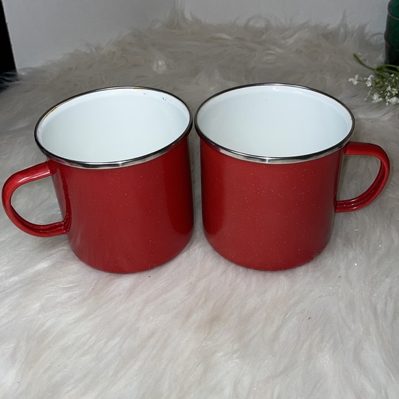 Pair of Enamel Tin Chili Mugs by Dat’l Do It - Picture 5 of 6